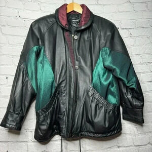 Vintage Pelle Men’s Leather & Nylon Jacket size Medium